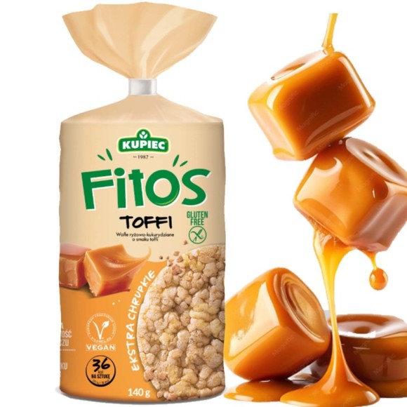 Kupiec FITOS WAFLE smakowe RYŻOWO KUKURYDZIANE TOFFI