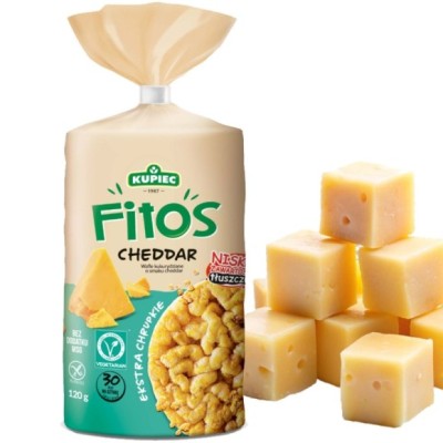 Kupiec FITOS WAFLE smakowe KUKURYDZIANE o smaku CHEDDAR