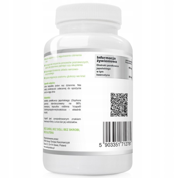 KWERCETYNA FORTE 400mg PERŁOWIEC JAPOŃSK 60k wsparcie