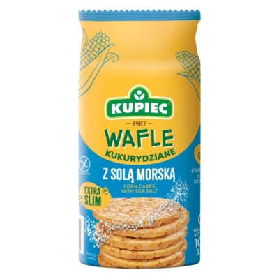 Kupiec WAFLE KUKURYDZIANE Z SOLĄ MORSKĄ bezglutenowe