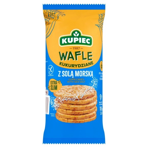 Kupiec WAFLE KUKURYDZIANE Z SOLĄ MORSKĄ bezglutenowe