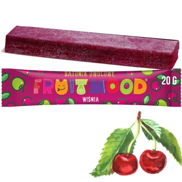 FRUIT MOOD baton batonik owocowy WIŚNIA 20g