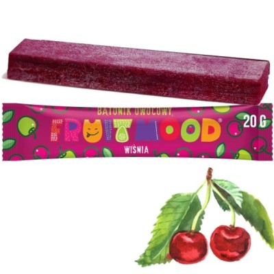 FRUIT MOOD baton batonik owocowy WIŚNIA 20g