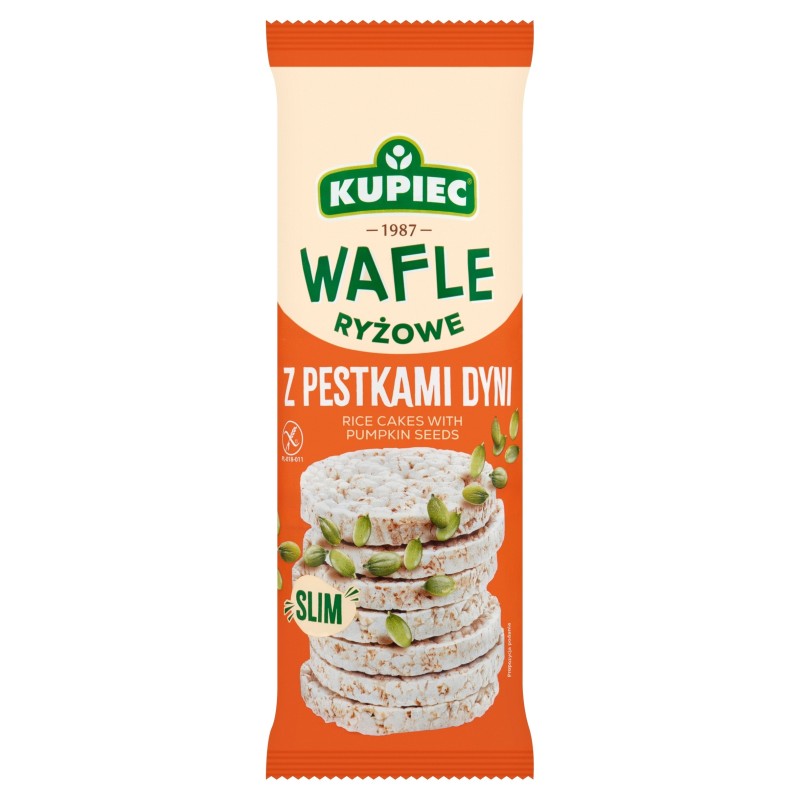 Kupiec WAFLE RYŻOWE Z PESTKAMI PESTKĄ DYNI dynia - SLIM