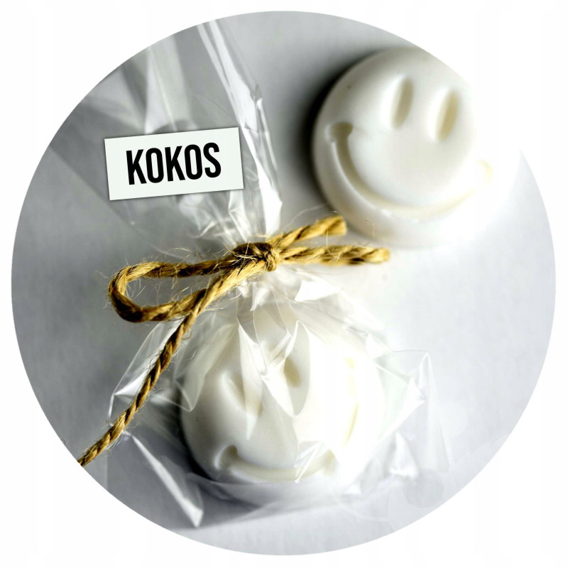 MYDŁO MYDEŁKO ręcznie robione SMILE - KOKOS białe