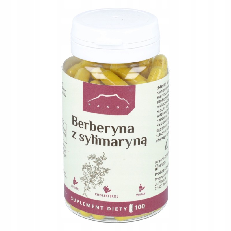 NANGA BERBERYNA Z SYLIMARYNĄ Berberys Ostropest 100kaps