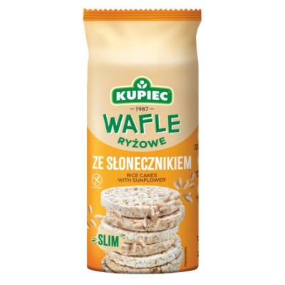 Kupiec WAFLE RYŻOWE ZE SŁONECZNIKIEM - SLIM - bezglutenowe
