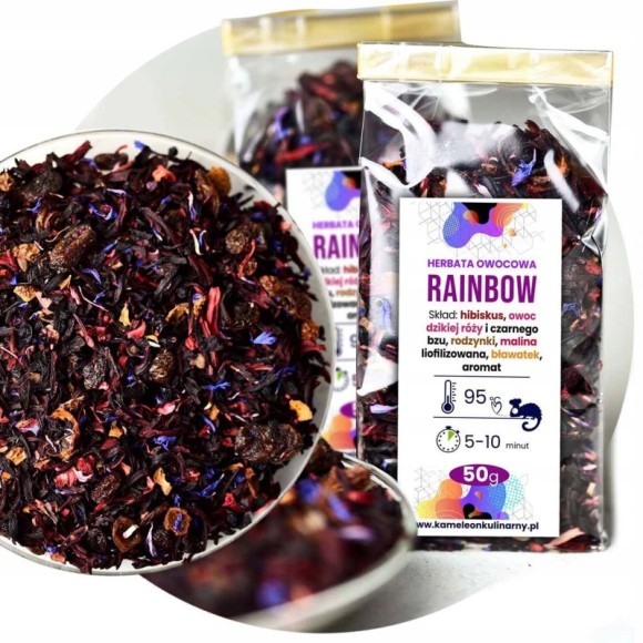KAMELEON KULINARNY HERBATA owocowa RAINBOW hibiskus dzika